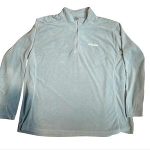 Columbia 1/4 Quarter Zip Pullover Sweater Mens XXL Mock Neck Light  Green